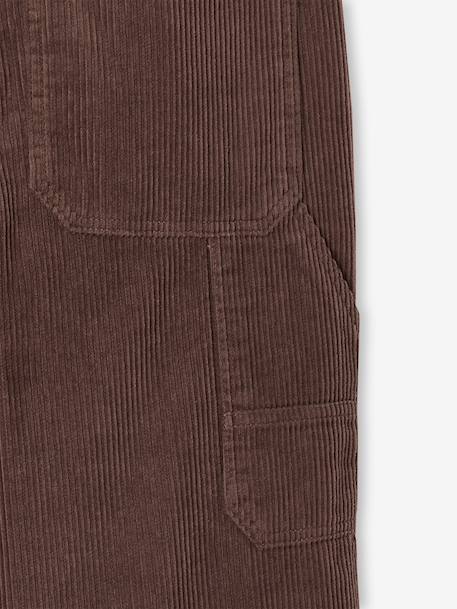 Pantalon battle garçon en velours anthracite+noisette 11 - vertbaudet enfant 