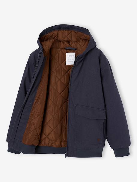 Blouson garçon en toile caramel+gris ardoise 12 - vertbaudet enfant 