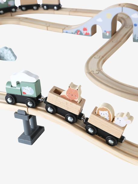 Circuit de train 55 pièces en bois FSC® bois 8 - vertbaudet enfant 