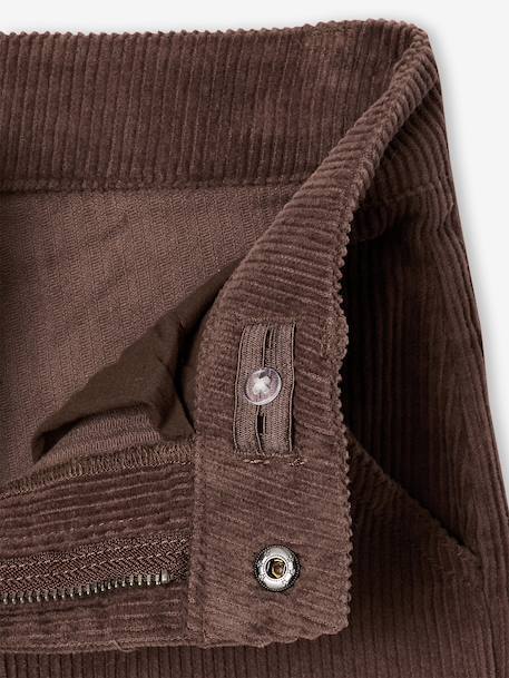 Pantalon battle garçon en velours anthracite+noisette 12 - vertbaudet enfant 