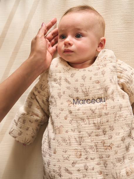 Gigoteuse en gaze de coton NUTTY ficelle 1 - vertbaudet enfant 
