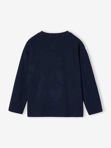 T-shirt manches longues garçon marine+vert 2 - vertbaudet enfant 