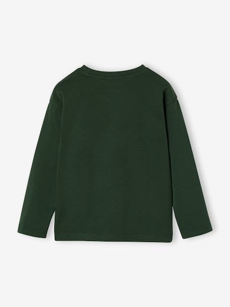 T-shirt manches longues garçon marine+vert 5 - vertbaudet enfant 