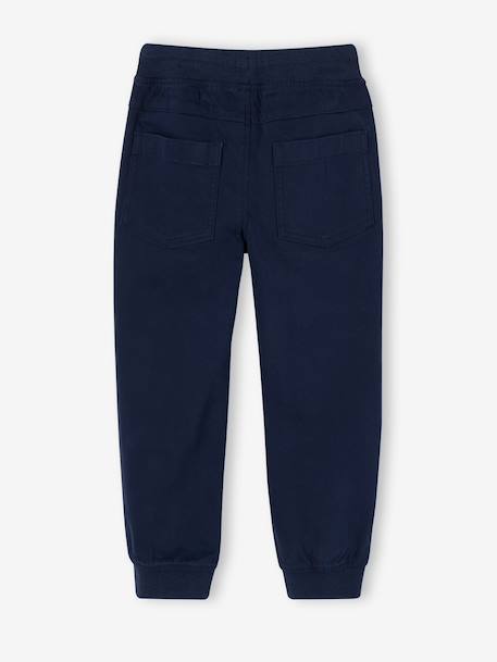 Pantalon garçon jogger facile à enfiler bleu grisé+caramel+kaki+marine 17 - vertbaudet enfant 