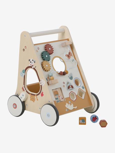 Chariot de marche avec freins en bois FSC® Big Family+Les Amis De La Foret+Savania+Tanzanie 3 - vertbaudet enfant 