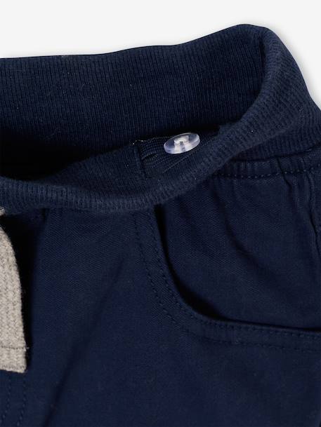 Pantalon garçon jogger facile à enfiler bleu grisé+caramel+kaki+marine 18 - vertbaudet enfant 