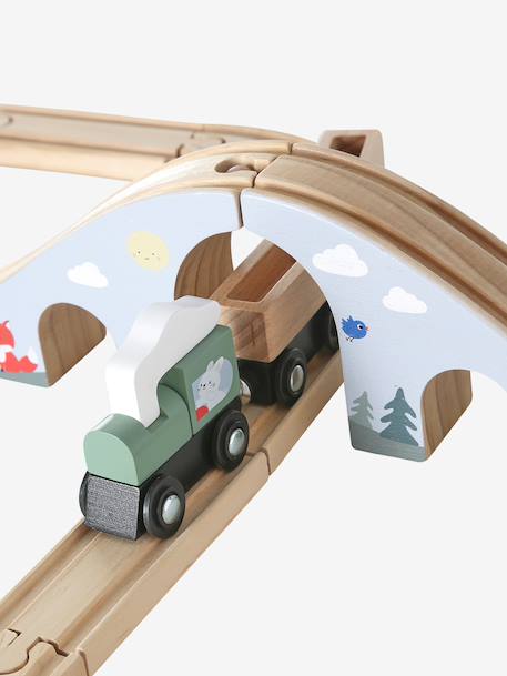 Circuit de train 55 pièces en bois FSC® bois 9 - vertbaudet enfant 
