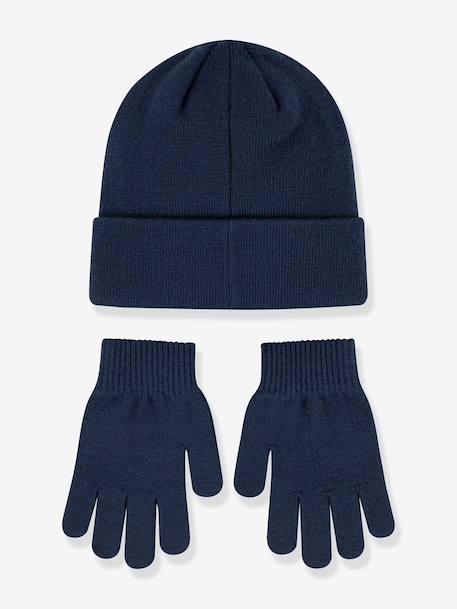 Ensemble bonnet et gants marine 1 - vertbaudet enfant 