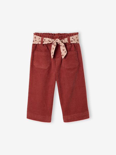 Pantalon large bébé fille marron 1 - vertbaudet enfant 