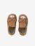Chaussons bébé cuir souple zip marron+vert sauge 2 - vertbaudet enfant 