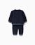 Ensemble de jogging en coton peigné à rayures Bleu foncé 2 - vertbaudet enfant 