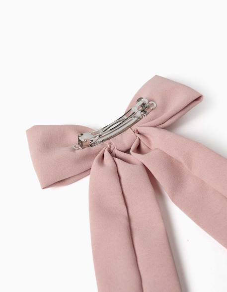 Barrette à cheveux avec grand nœud Rose clair 2 - vertbaudet enfant 