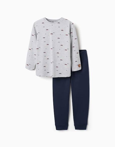 Pyjama à manches longues avec motif de voitures de course Gris 1 - vertbaudet enfant 