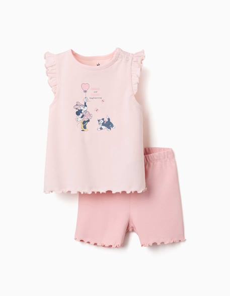 Pyjama short avec imprimé minnie & figaro Rose clair 1 - vertbaudet enfant 