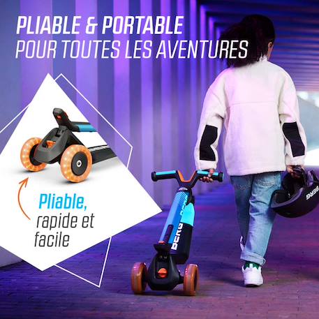 Trottinette pour enfants, 2+ ans, pliable, led, nexo bleu Blue+Lime+Mint+Red 4 - vertbaudet enfant 