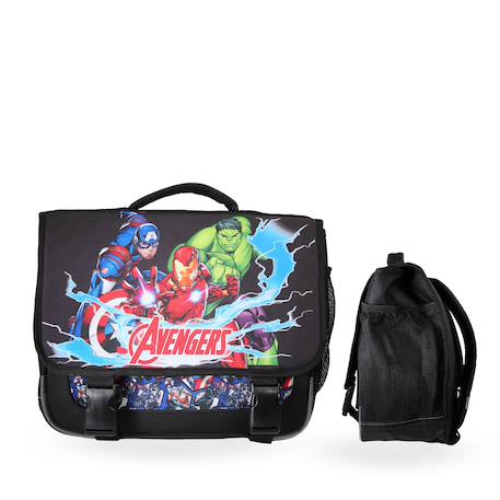 Cartable scolaire 2 compartiments Marvel Avengers  - 38 cm Noir 1 - vertbaudet enfant 