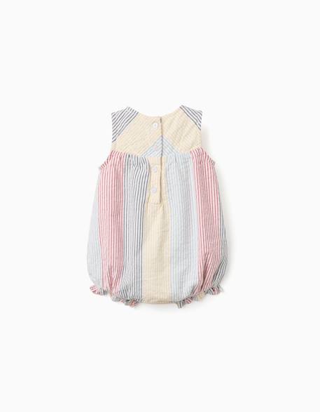 Barboteuse en coton à rayures you&me Rouge 2 - vertbaudet enfant 