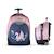 Sac à dos scolaire à roulettes 2 compartiments Phileas Cygne - 45 cm Bleu 1 - vertbaudet enfant 
