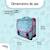 Cartable à colorier et réversible 2 compartiments Kawai - 38 cm Bleu 3 - vertbaudet enfant 