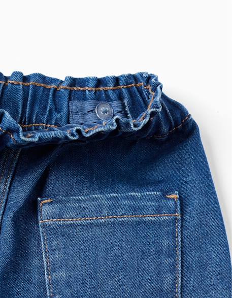 Jupe en jean avec 4 poches Bleu 3 - vertbaudet enfant 
