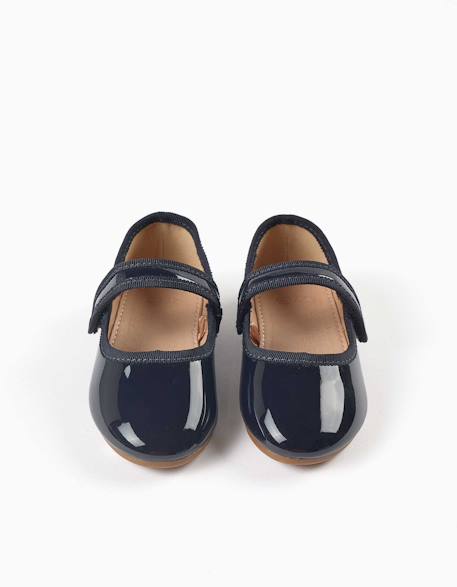 Babies vernies avec fermeture à scratch Bleu 2 - vertbaudet enfant 