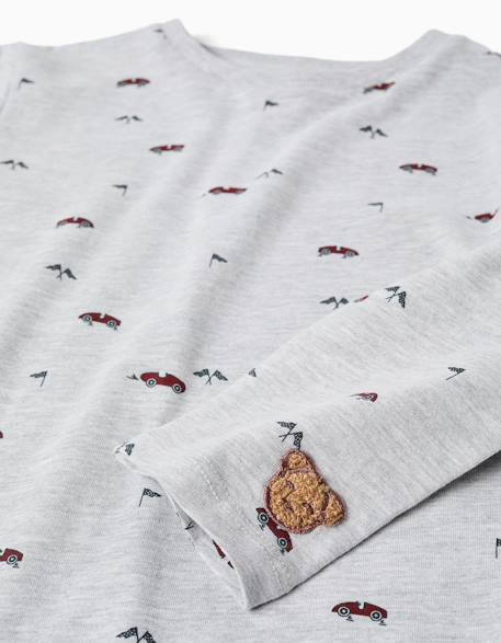 Pyjama à manches longues avec motif de voitures de course Gris 3 - vertbaudet enfant 