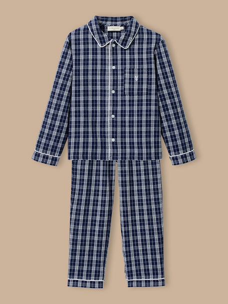 Pyjama grands carreaux garçon Carreaux bleu 1 - vertbaudet enfant 