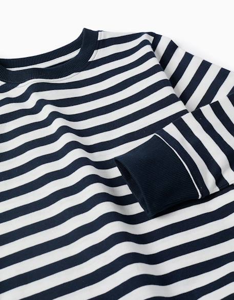 T-shirt en coton à manches longues à rayures Bleu foncé 3 - vertbaudet enfant 