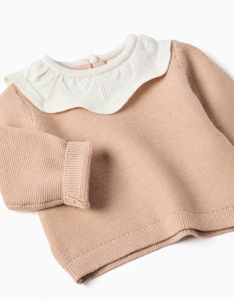 Ensemble pull et pantalon en maille Beige clair 3 - vertbaudet enfant 