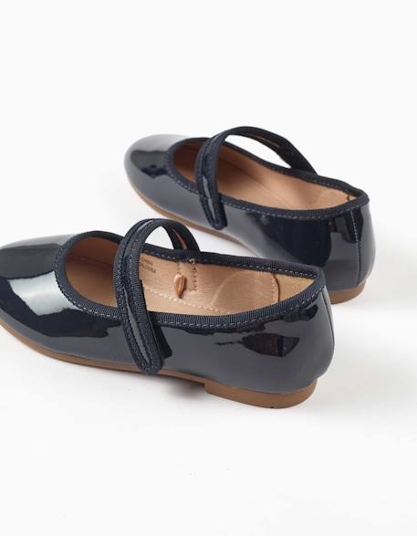 Babies vernies avec fermeture à scratch Bleu 3 - vertbaudet enfant 
