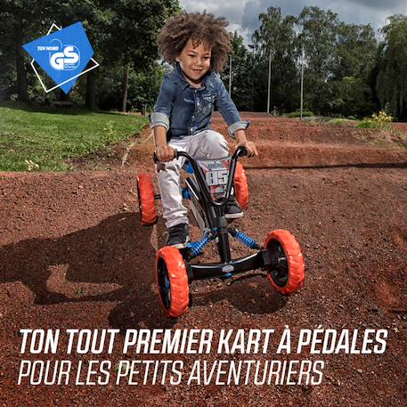 Kart à pédales pour enfants, 2+ ans, buzzy nitro Blue/orange 2 - vertbaudet enfant 