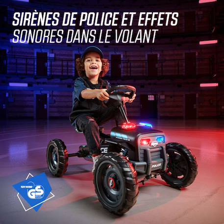 Kart à pédales pour enfants, 2+ ans, buzzy police Black 2 - vertbaudet enfant 