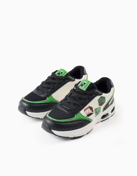 Baskets minecraft avec lacets Noir 2 - vertbaudet enfant 