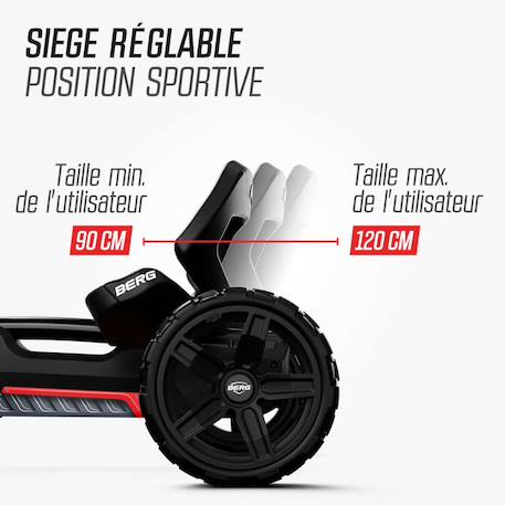 Kart à pédales pour enfants 2+ ans Black+Blue 2 - vertbaudet enfant 
