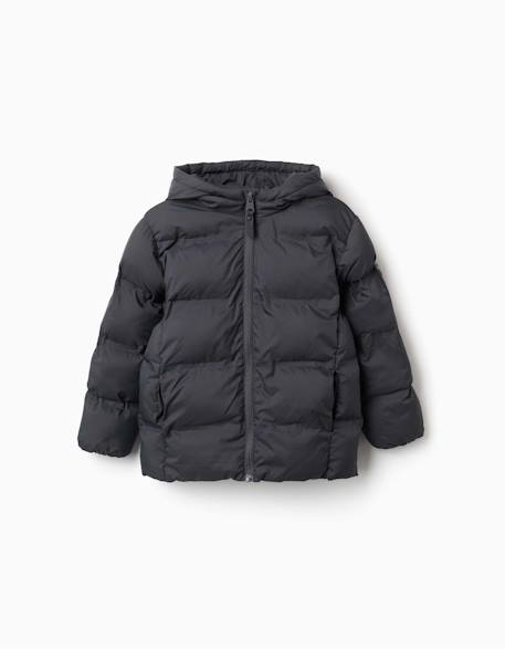 Doudoune thermique avec capuche et poches Bleu+Gris foncé 5 - vertbaudet enfant 