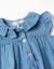 Barboteuse sans manches en jean avec volants Bleu 3 - vertbaudet enfant 