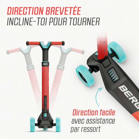 Trottinette pour enfants, 2+ ans, pliable, nexo menthe Blue+Lime+Mint+Red 23 - vertbaudet enfant 