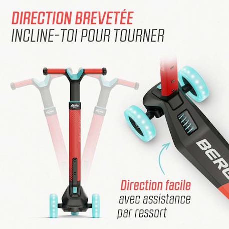 Trottinette pour enfants, 2+ ans, pliable, led, nexo bleu Blue+Lime+Mint+Red 23 - vertbaudet enfant 