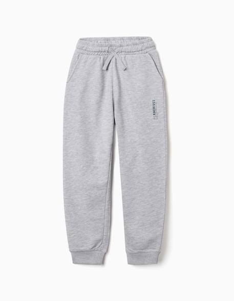 Pantalon de jogging ajusté en molleton avec poches et imprimé zy Bleu foncé+Gris clair+Vert foncé 4 - vertbaudet enfant 