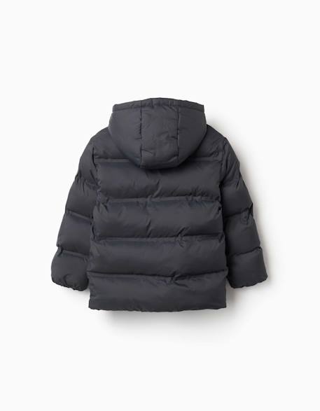 Doudoune thermique avec capuche et poches Bleu+Gris foncé 6 - vertbaudet enfant 