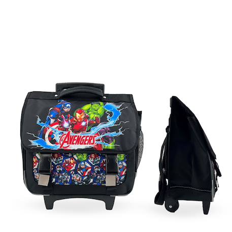 Cartable à roulettes 2 compartiments Marvel Avengers - 38 cm Noir 1 - vertbaudet enfant 