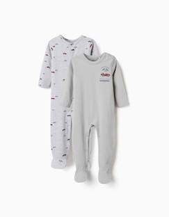 Bébé-Pyjama, surpyjama-Lot de 2 dors-bien en coton avec imprimés voitures