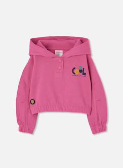 -Sweat-shirt en molleton fille à capuche imprimée