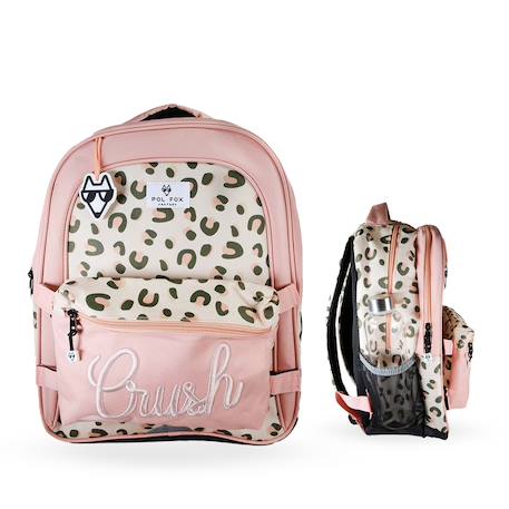 Sac à dos scolaire réversible 2 compartiments Crush Rose 1 - vertbaudet enfant 