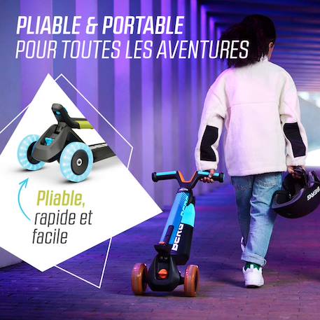 Trottinette pour enfants, 2+ ans, pliable, led-deck, nexo bleu Blue+Lime+Mint+Red 10 - vertbaudet enfant 