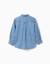 Chemise en jean à rayures et poche Bleu 2 - vertbaudet enfant 