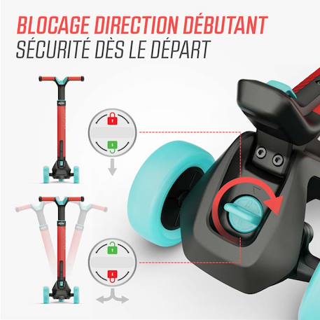 Trottinette pour enfants, 2+ ans, pliable, nexo menthe Blue+Lime+Mint+Red 21 - vertbaudet enfant 