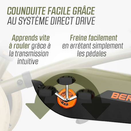 Kart à pédales pour enfants, 2+ ans, buzzy retro 2-in-1 vert Green 6 - vertbaudet enfant 
