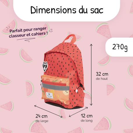 Mini sac à dos de maternelle Tutti Frutti Rouge 3 - vertbaudet enfant 