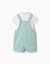 Ensemble body et salopette en coton Vert clair 2 - vertbaudet enfant 